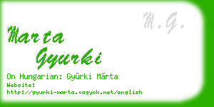marta gyurki business card