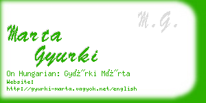 marta gyurki business card